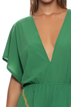 LULI CHIC - Luxe Stitch Playera V Neck Ruffle Dress • Palma