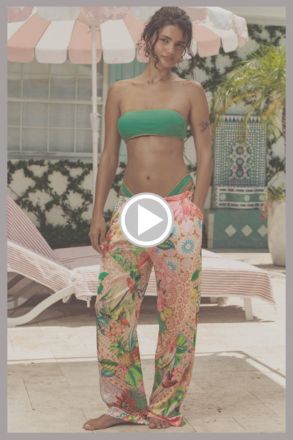 LULI CHIC - Luxe Stitch Free Form Bandeau Top & Elastic Waistband Pant • Palma