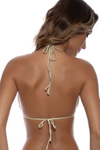COSITA BUENA - Wavey Triangle Top & Strappy  Ruched Back Bottom • Gold Rush