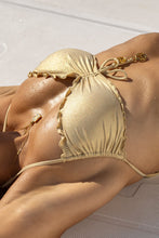 COSITA BUENA - Wavy Tunnel Bandeau Top & Wavy Ruched Back Tie Side Bottom • Gold Rush Campaign