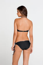 COSITA BUENA - Underwire Push Up Bandeau & Wavey Full Tie Side Ruched Back • Black