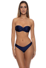 COSITA BUENA - Underwire Push Up Bandeau Top & Seamless Moderate Bottom • Navy