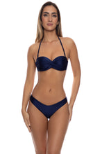 COSITA BUENA - Underwire Push Up Bandeau Top & Seamless Moderate Bottom • Navy