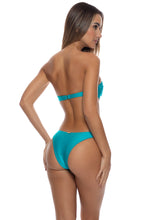 COSITA BUENA - Underwire Push Up Bandeau Top & High Leg Brazilian Bottom • Mermaid