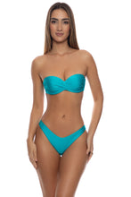 COSITA BUENA - Underwire Push Up Bandeau Top & High Leg Brazilian Bottom • Mermaid