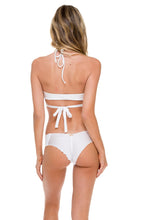 COSITA BUENA - Reversible Cross Over Halter & Scrunch Panty Ruched Back • White