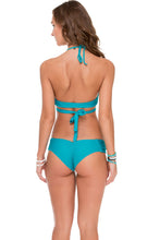 COSITA BUENA - Reversible Cross Over Halter & Scrunch Panty Ruched Back • Exuma