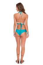 COSITA BUENA - Reversible Cross Over Halter & Scrunch Panty Ruched Back • Exuma