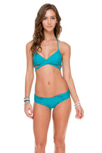 COSITA BUENA - Reversible Cross Over Halter & Scrunch Panty Ruched Back • Exuma