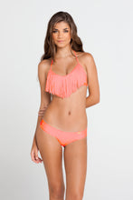 COSITA BUENA - Fringe Scoop Halter Top & Wavey Brazilian Ruched Back Bottom • Hot Mess