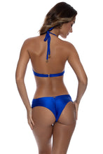 COSITA BUENA - Seamless Plunge Underwire Push Up Top & Scrunch Ruched Back  Bottom • Electric Blue