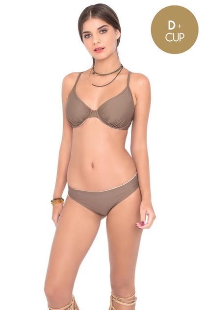 COSITA BUENA - Underwire Adjustable Top & Reversible Seamless Full Bottom • Sandy Toes