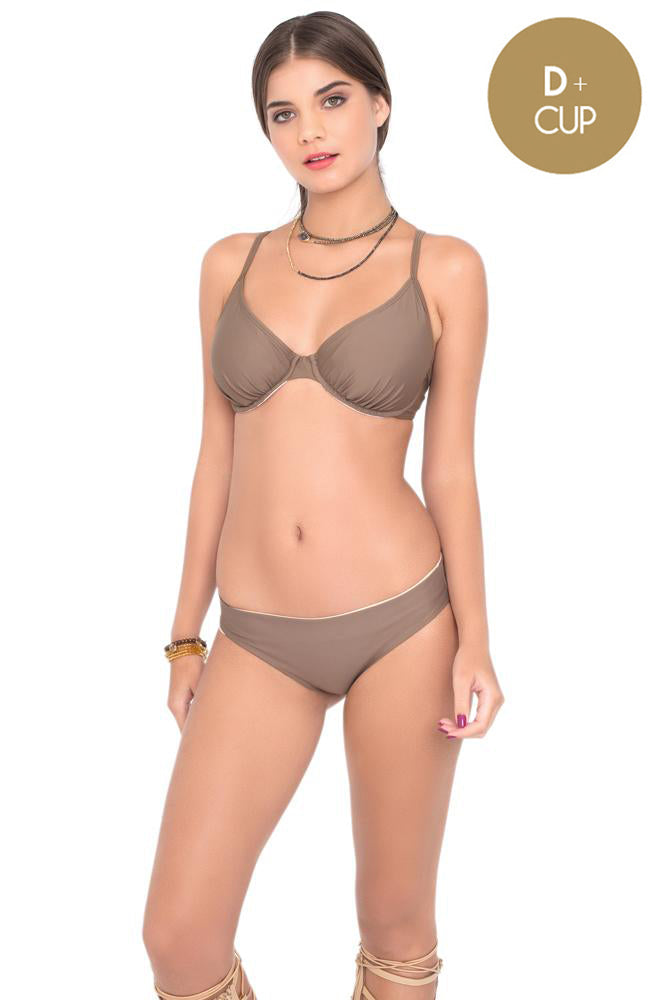 COSITA BUENA - Underwire Adjustable Top & Reversible Seamless Full Bottom • Sandy Toes
