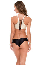 COSITA BUENA - High Neck Sporty Bra & Scrunch Panty Ruched Back • Black