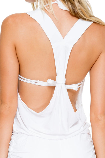 COSITA BUENA - T Back Romper • White