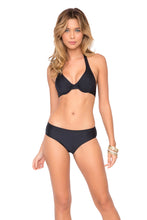 COSITA BUENA - Underwire Halter Top & Luxe Full Coverage Bottom • Black