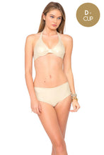 COSITA BUENA - Underwire Halter Top & Adjustable Reversible Drawstring High Bottom • Gold Rush