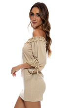 COSITA BUENA - Rufflev Neck Dress • Gold Rush