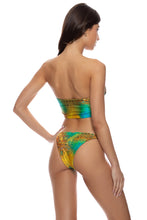 MYSTIC SEAS - Double Loop Bandeau Crop Top  & Ring Brazilian Bottom • Multicolor