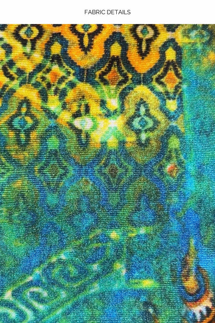 MYSTIC SEAS - Double Loop Bandeau Crop Top  & Ring Brazilian Bottom • Multicolor