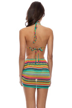 HOLA VERANO! - Wavy Tunnel Bandeau Top & Scrunch Up Mini Skirt • Multicolor