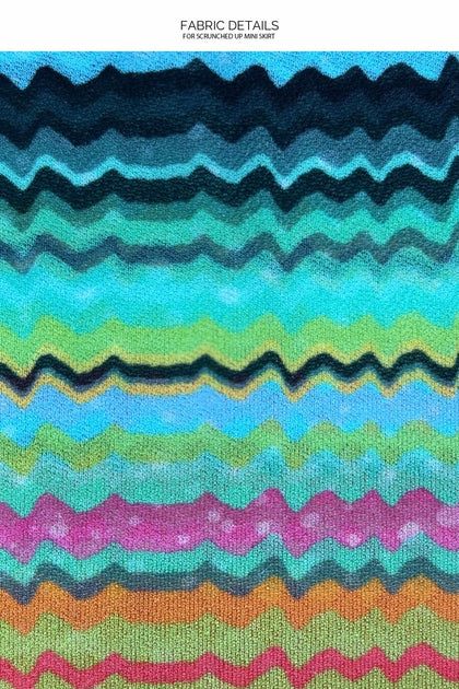 HOLA VERANO! - Wavy Tunnel Bandeau Top & Scrunch Up Mini Skirt • Multicolor