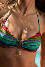 HOLA VERANO! - Wavy Tunnel Bandeau Top & Wavy High Leg Brazilian Bottom • Multicolor