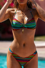 HOLA VERANO! - Wavy Tunnel Bandeau Top & Wavy High Leg Brazilian Bottom • Multicolor