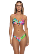 SEA SALT ANGEL - Molded Push Up Bandeau Halter Top & Buns Out Bottom • Multicolor