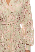 GITANA - Long Sleeve Belted Dress • Multicolor