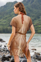 SUNSHINE ADDICT - Short Caftan • Multi Brown