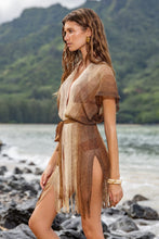 SUNSHINE ADDICT - Short Caftan • Multi Brown