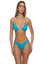 STARDUST - Triangle Top & High Leg Brazilian Bottom • Sea Glass
