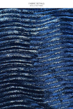 MIDNIGHT WAVES - Ring Diamond Cut Top & Moderate Ring Side Bottom • Cobalt Blue