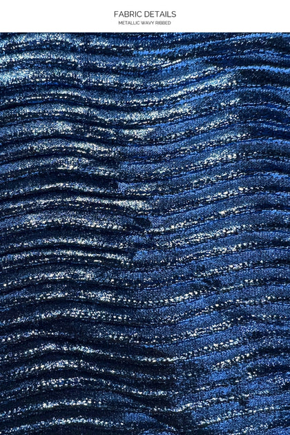 MIDNIGHT WAVES - Minimal Balconette Top & High Leg Brazilian Bottom • Cobalt Blue