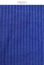 LULI ADORE - Wavy Luxe Stitch Scoop Neck Drawstring Top & Wavy Luxe Stitch High Leg Brazilian Bottom • Blue