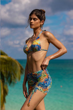 ISLA SALVAJE - Triangle Halter Top & Scrunch Up Mini Skirt • Multicolor