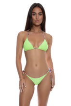 MIAMI SORBET - Seamless Triangle Top & Seamless Wavy Ruched Back Brazilian Tie Side Bottom • Multicolor