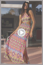 MIAMI SORBET - Cut Out Long Dress • Multicolor