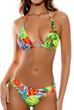 LUSH HORIZONS - Triangle Halter Top & Seamless Full Ruched Back Bottom • Multicolor