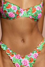 STRAWBERRY FIELDS - Wavy Luxe Stitch Minimal Balconette Top & Wavy Luxe Stitch High Leg Brazilian Bottom • Multicolor