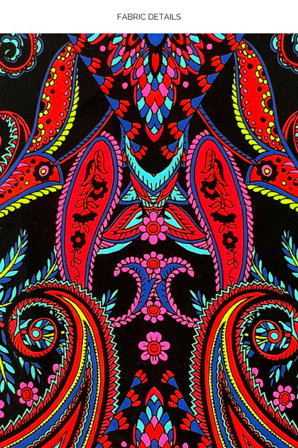 QUE LINDA - Wavy Luxe Stitch Scoop Neck Drawstring Top & Wavy Luxe Stitch High Leg Brazilian Bottom • Multicolor Runway