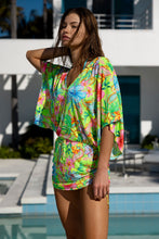 HIBISCUS DREAM - Cabana V Neck Dress • Multicolor