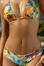 BIRDS OF PARADISE - Triangle Halter Top & Seamless Full Ruched Back Bottom • Multicolor