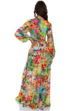 BIRDS OF PARADISE - Tie Multi Way Crop Top & Palazzo Pant • Multicolor