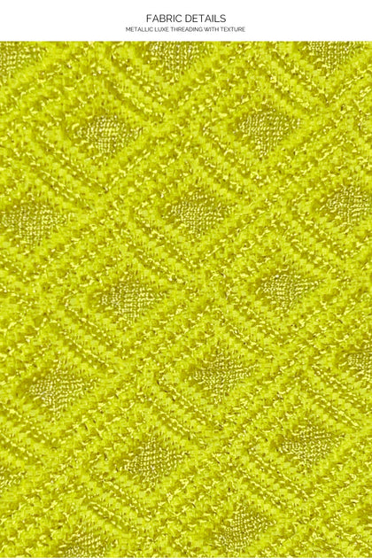 BRILLA - Double Loop Bandeau Crop Top  & High Leg Brazilian Bottom • Neon Yellow