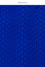 WAVY BABY - Seamless Triangle Top & Seamless Wavy Ruched Back Brazilian Tie Side Bottom • Blue