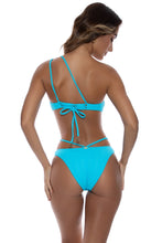 WAVY BABY - Asymmetric Ring Top & Moderate Ring Side Bottom • Caribe Blue