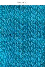 WAVY BABY - Asymmetric Ring Top & Moderate Ring Side Bottom • Caribe Blue