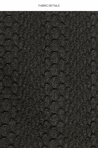 WAVY BABY - Square Neck Laced Up One Piece • Black